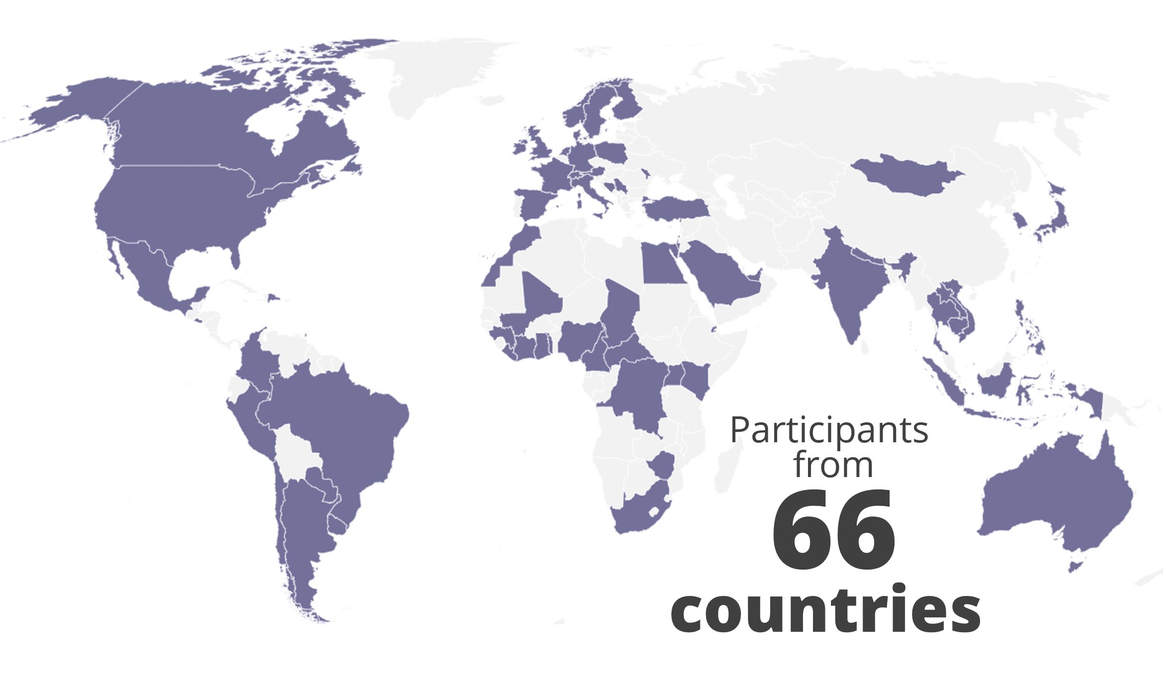 Map of countries that represents Forum participants