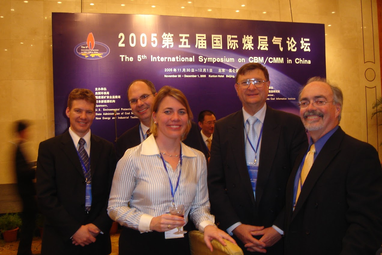 GMI Coal Mines Subcommittee representatives at the fifth International Symposium on CBM/CMM in China, 2005. <br><span class='small text-muted'>(2005, Beijing, China)</span>