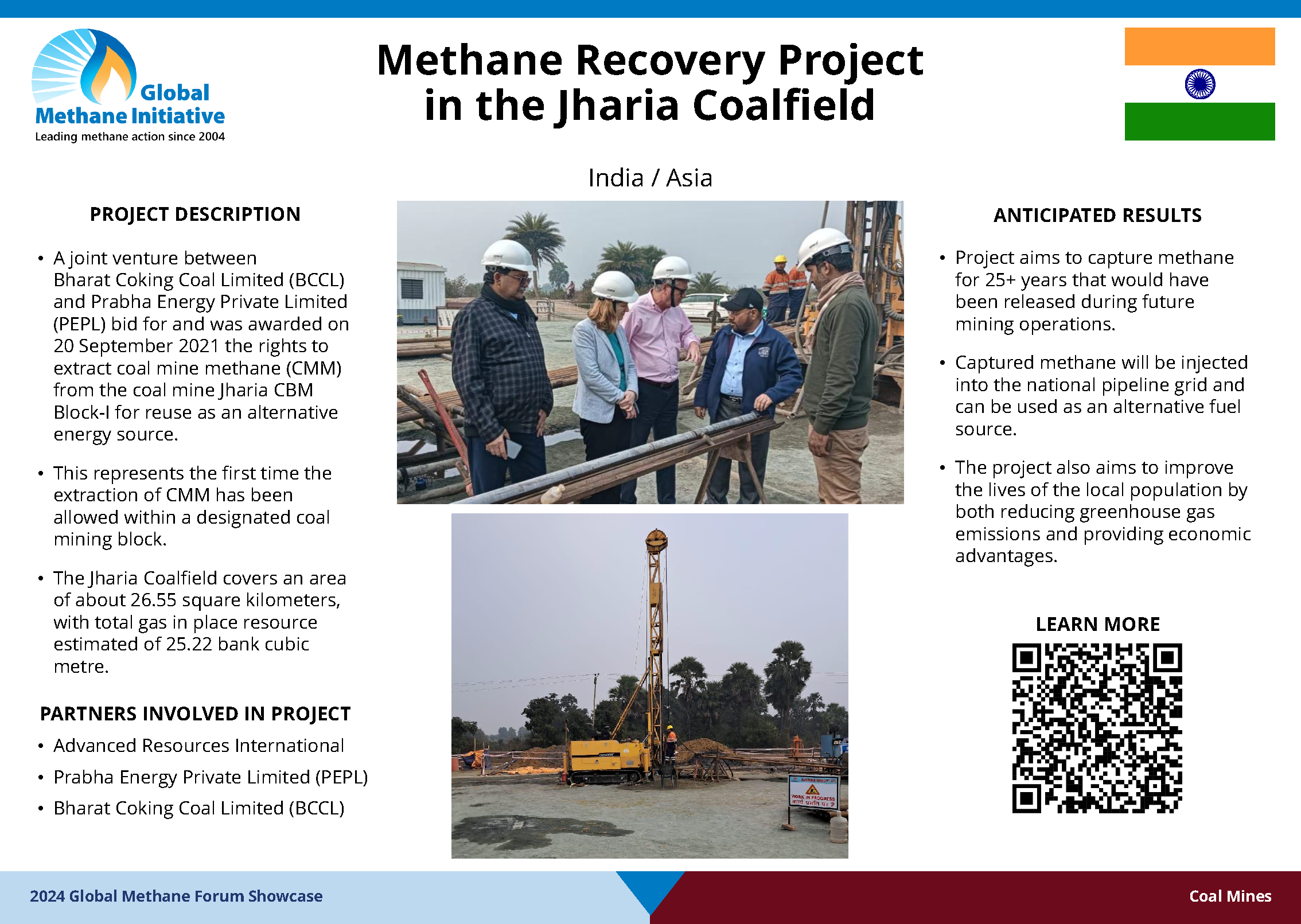 Methane Recovery Project in the Jharia Coalfield