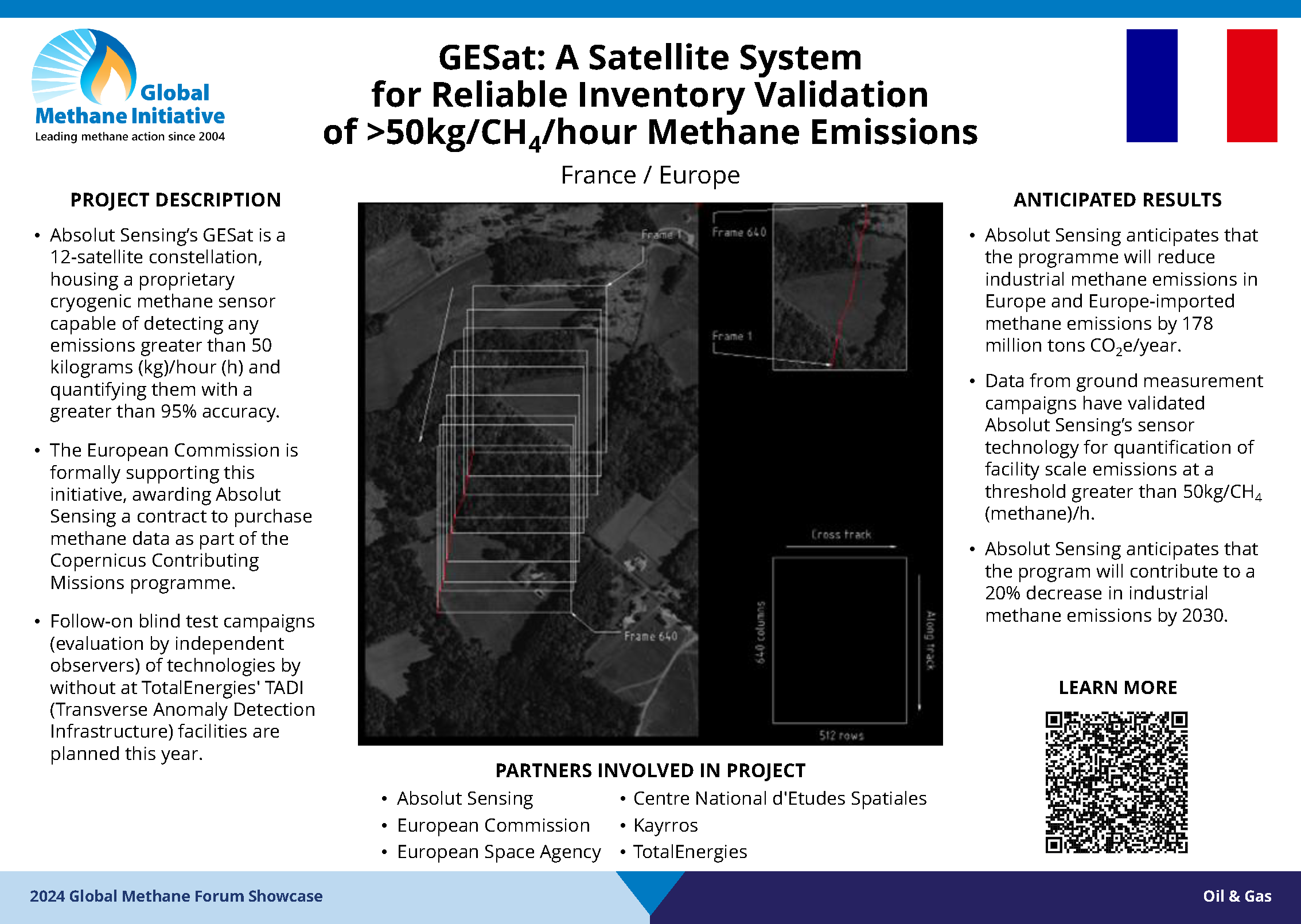 GESat: A Satellite System for Reliable Inventory Validation of >50kg/CH4/hour Methane Emissions