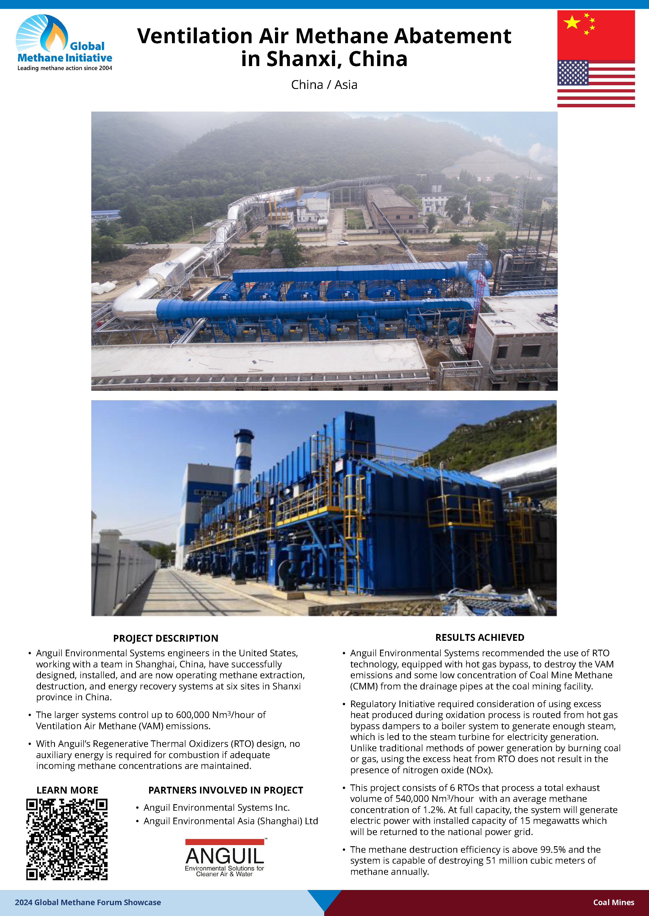 Ventilation Air Methane Abatement in Shanxi, China